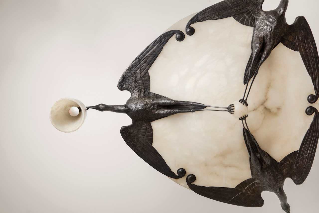 ALBERT CHEURET, Chandelier 'Trois Cigognes' , c. 1925