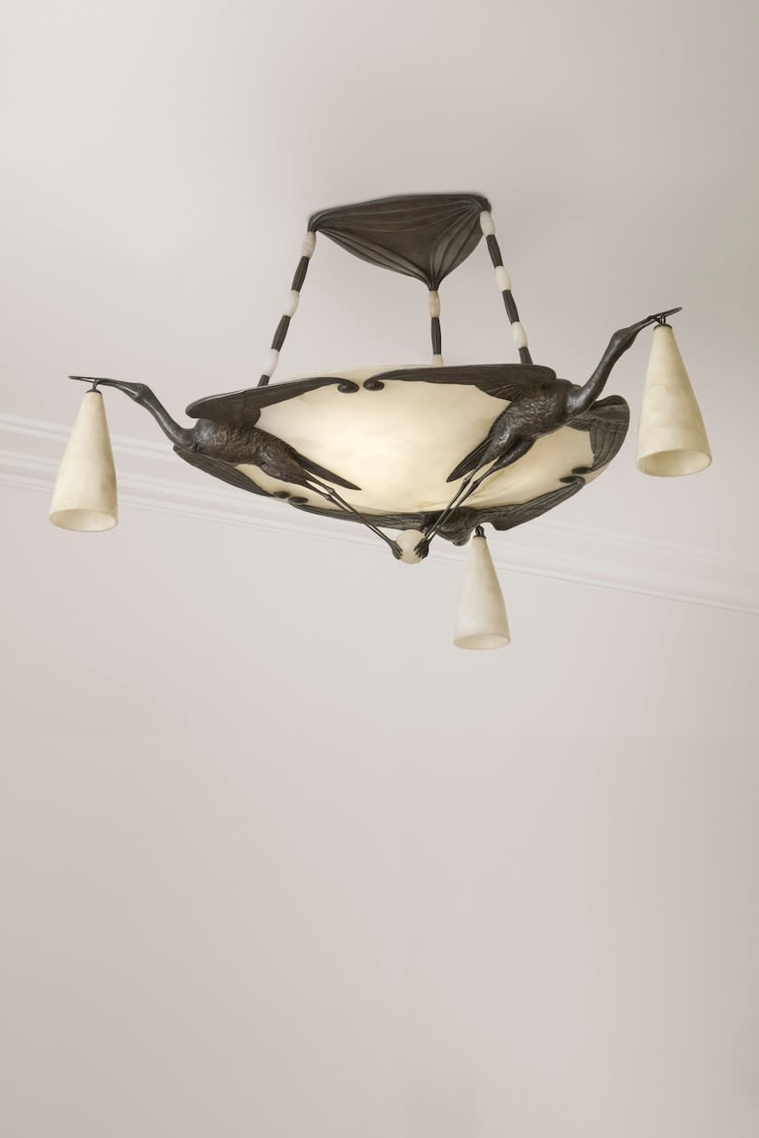 ALBERT CHEURET, Chandelier 'Trois Cigognes' , c. 1925