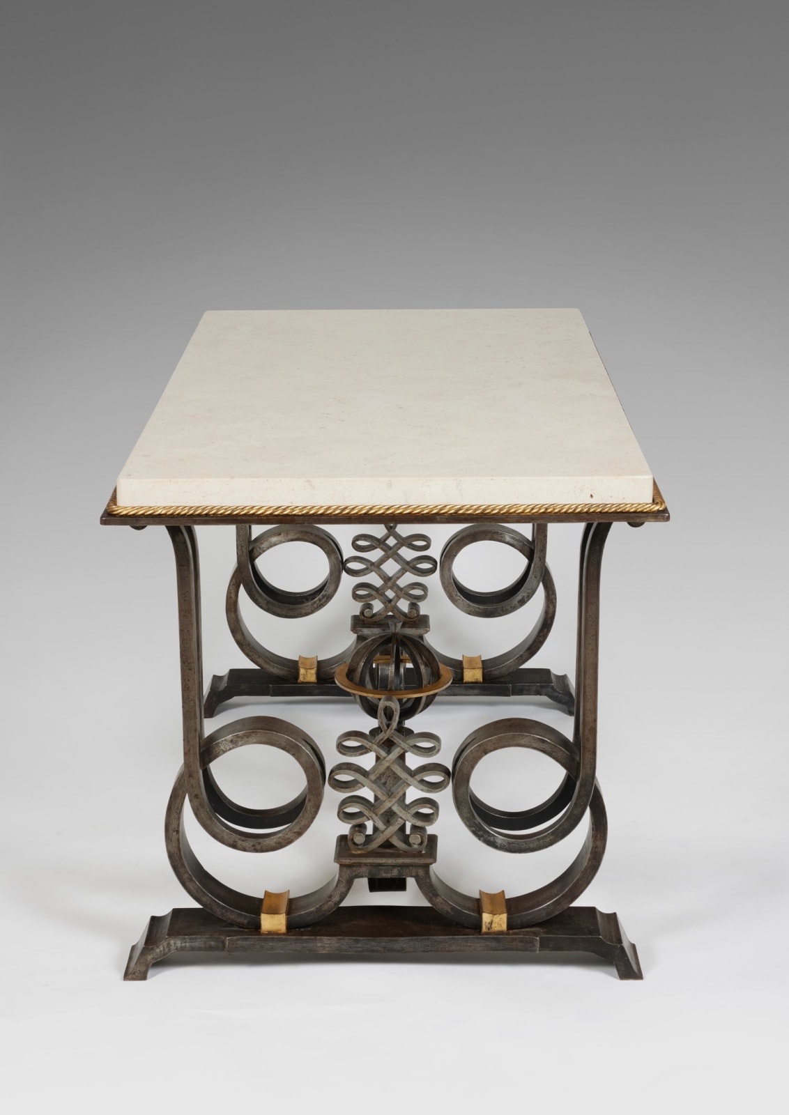 GILBERT POILLERAT, 'ASTROLABE' COFFEE TABLE, c. 1935