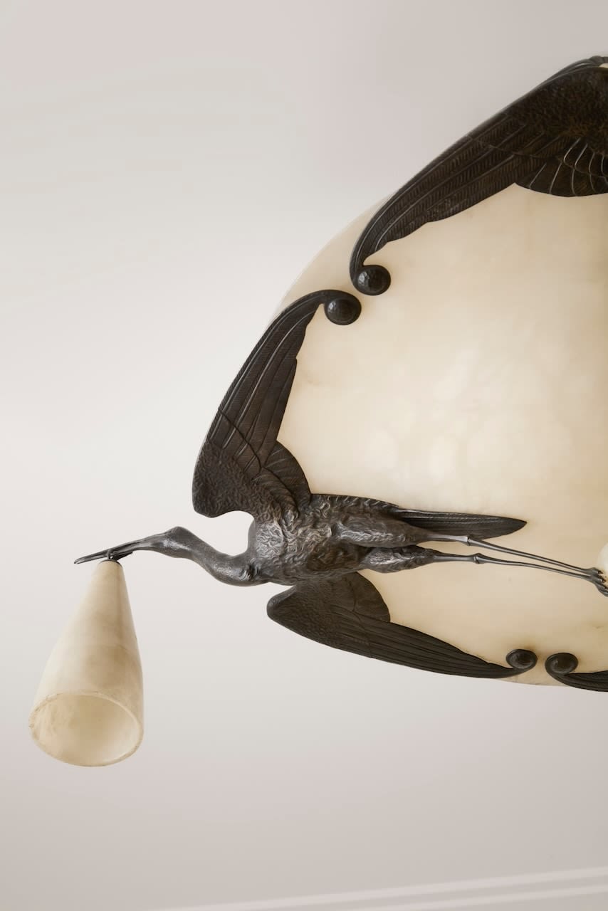 ALBERT CHEURET, Chandelier 'Trois Cigognes' , c. 1925