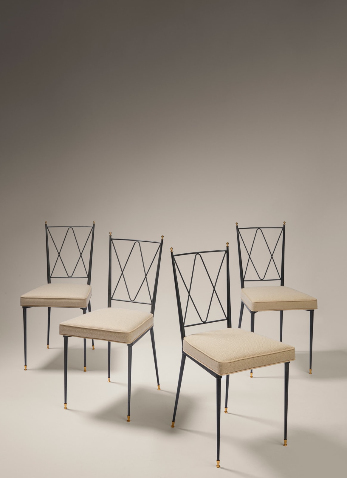 CLAUDE DELOR, Set of 8 chairs , c. 1960