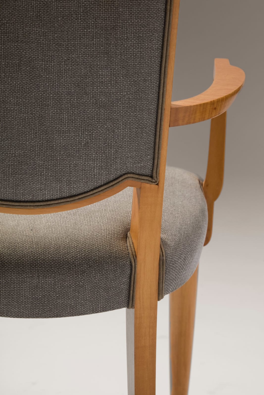 JULES LELEU, SET OF 4 ARMCHAIRS, c. 1948