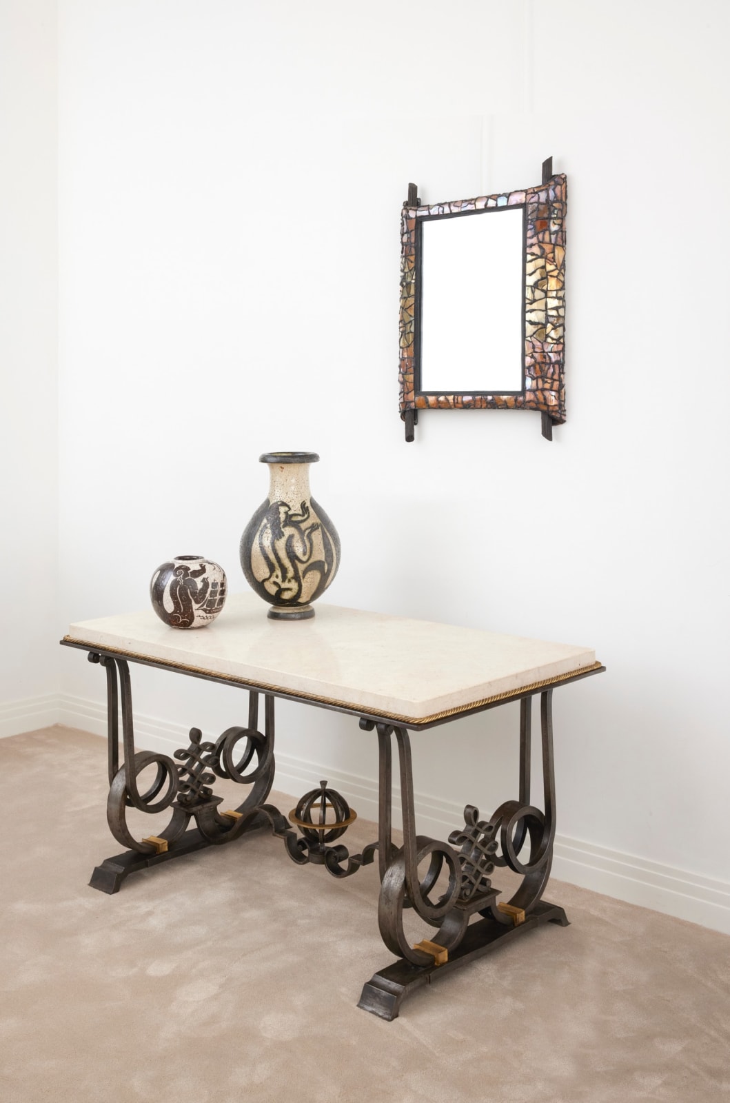 GILBERT POILLERAT, 'ASTROLABE' COFFEE TABLE, c. 1935