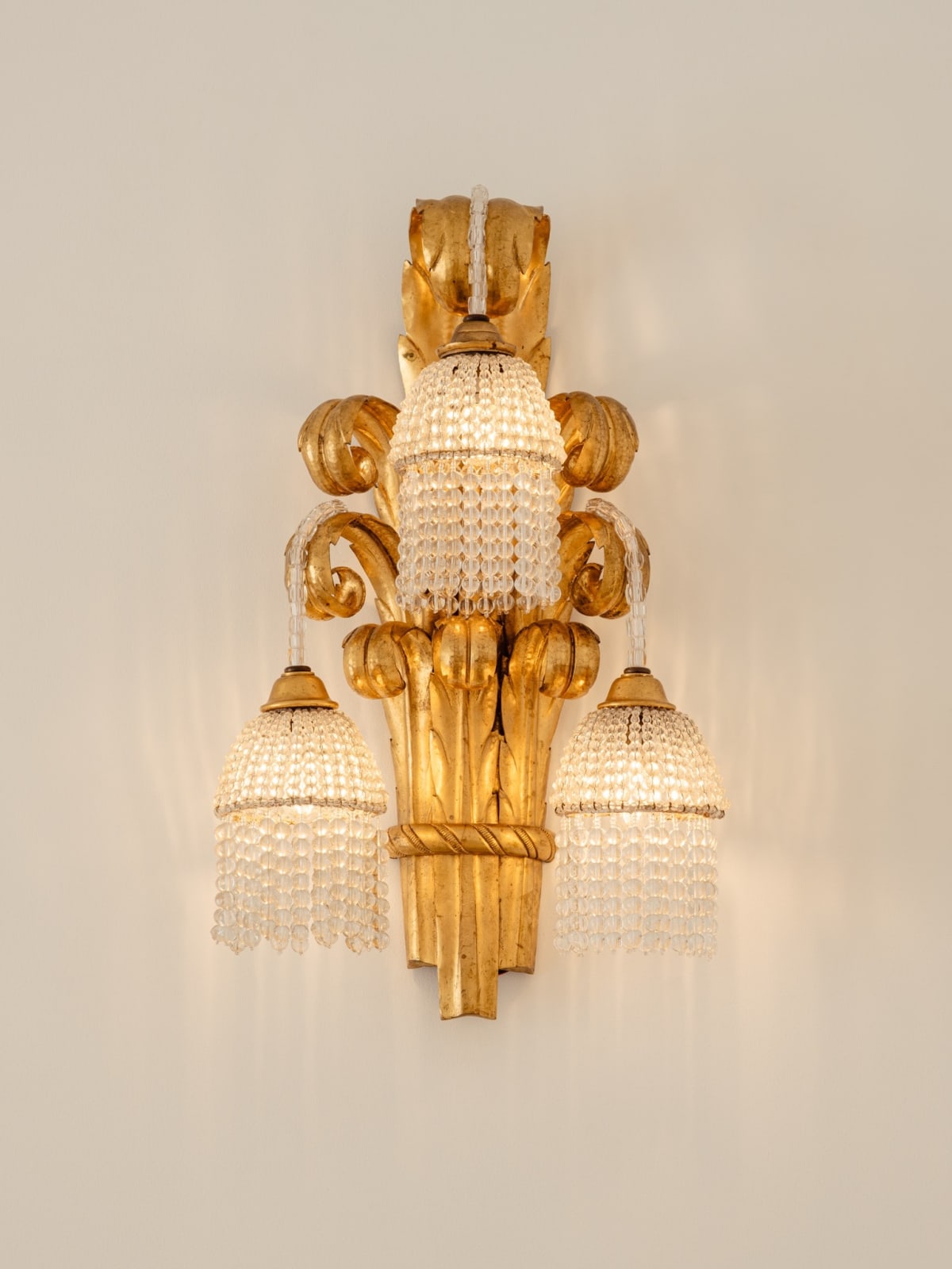 SÜE & MARE, THREE SCONCES 3011 MODEL, c. 1930