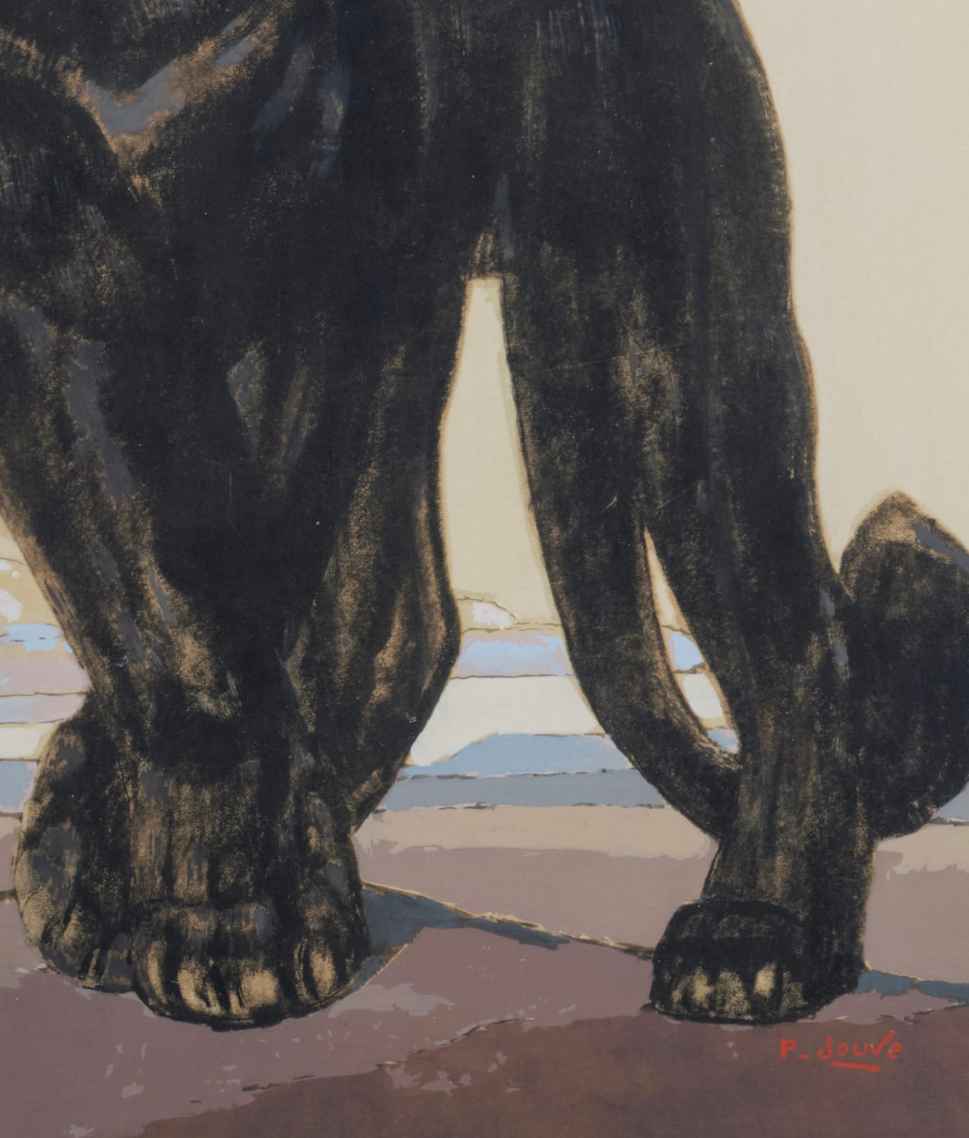 PAUL JOUVE, 'PANTHÈRE NOIRE DEBOUT', c. 1929