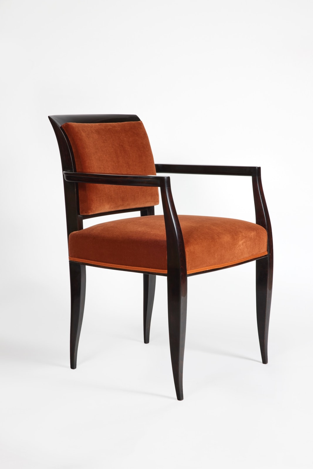 ALFRED PORTENEUVE, TWO ARMCHAIRS AND SIX CHAIRS, c. 1930
