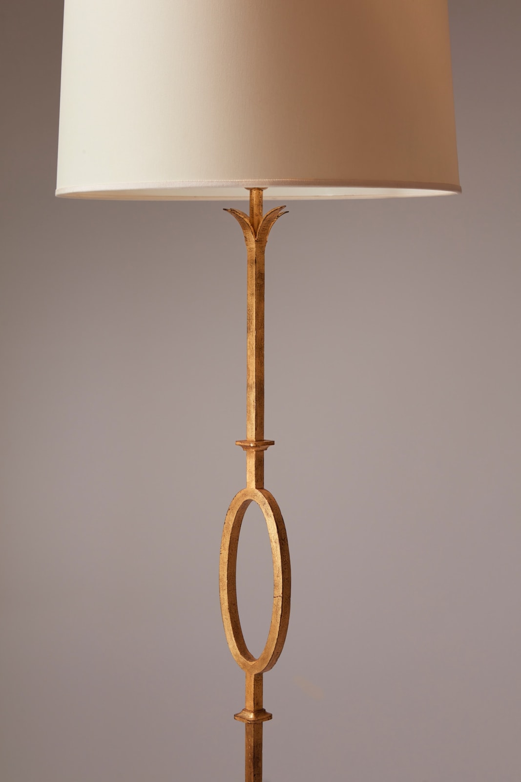 GILBERT POILLERAT, FLOOR LAMP, c. 1950