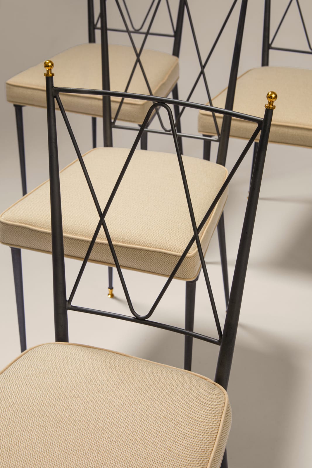 CLAUDE DELOR, Set of 8 chairs , c. 1960
