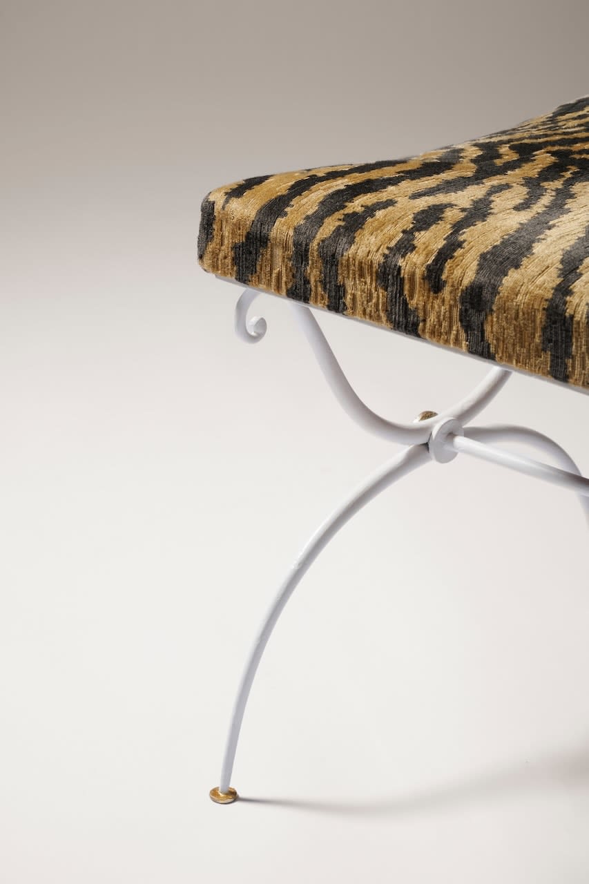 RENE PROU, CURULE STOOL, c. 1930