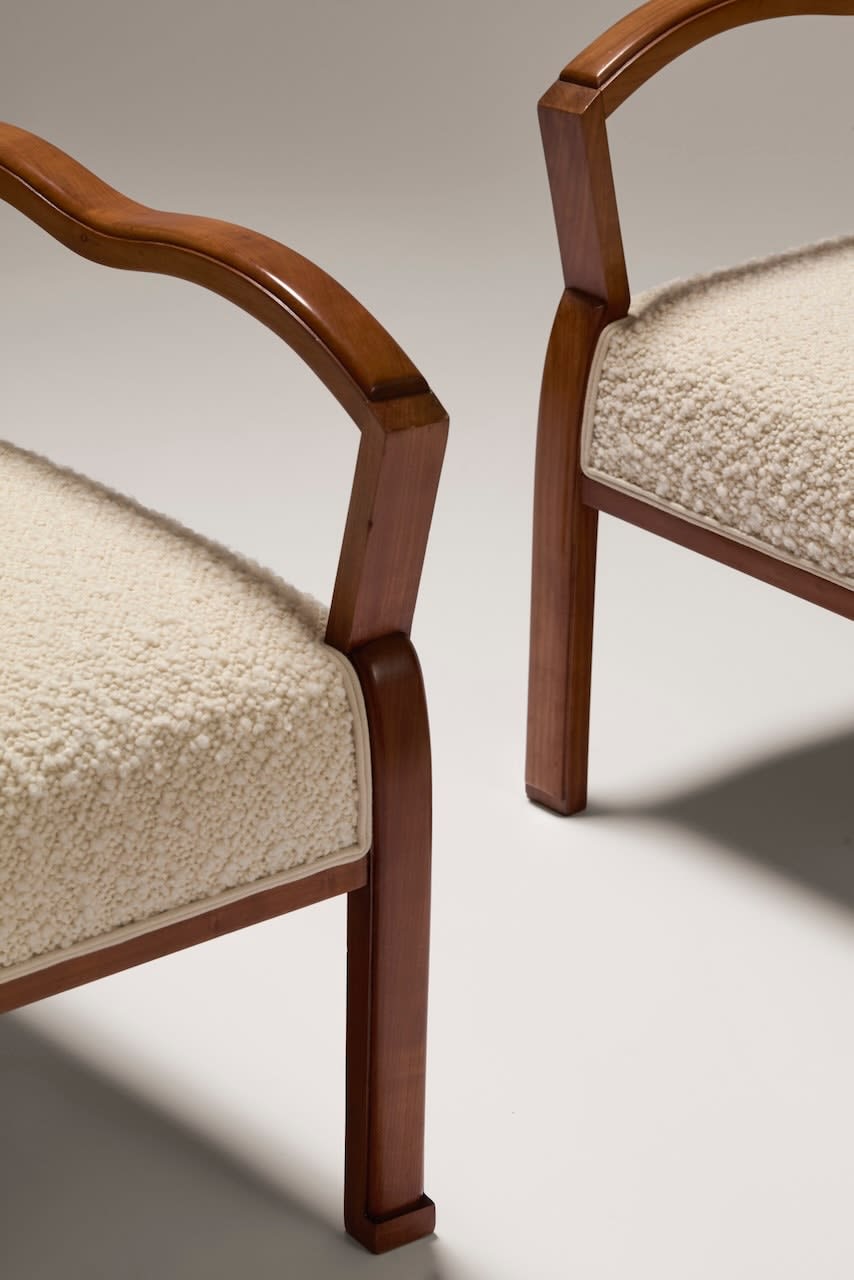 EUGÈNE PRINTZ, PAIR OF GEOMETRICAL ARMCHAIRS, c. 1928