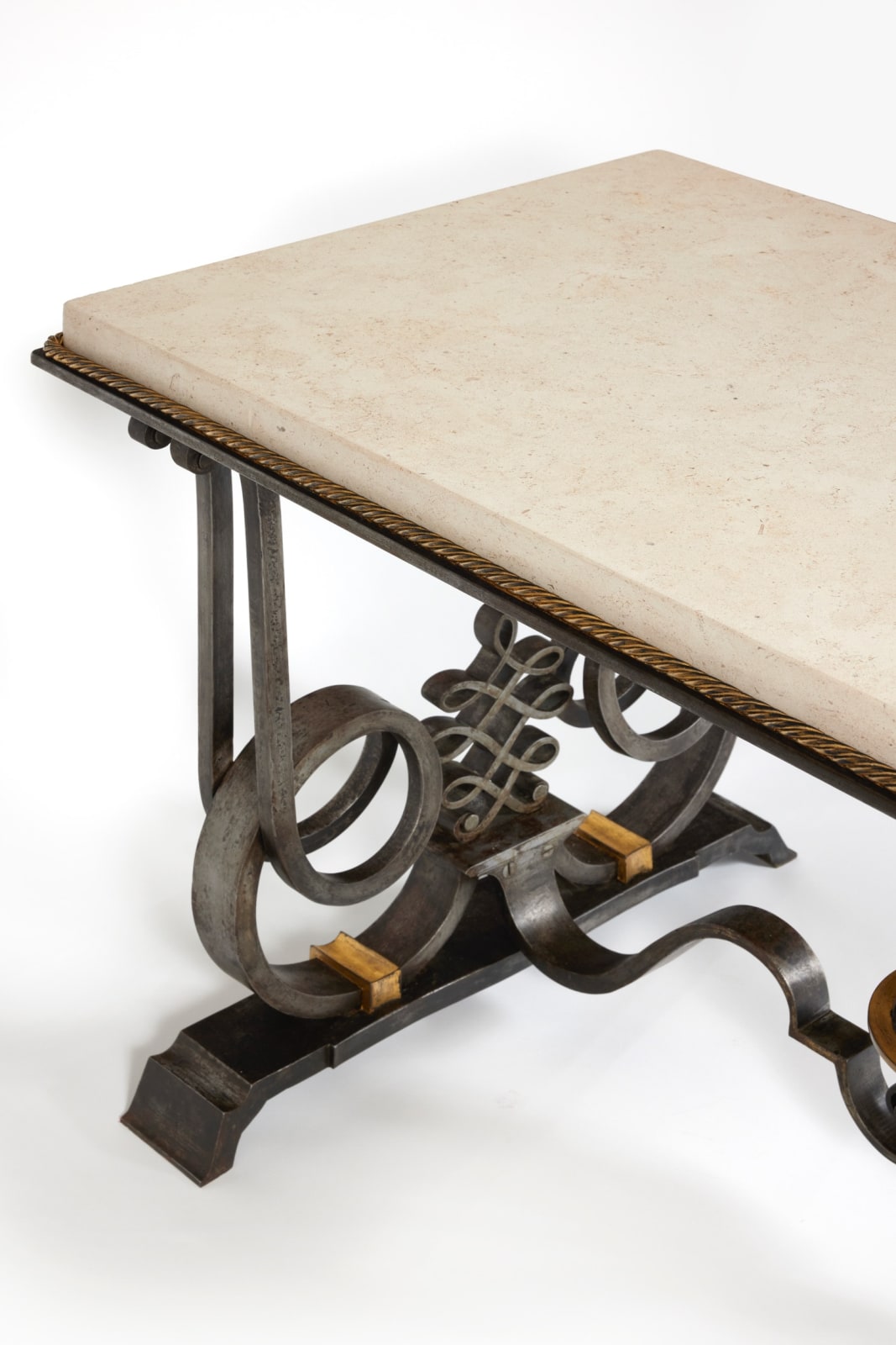 GILBERT POILLERAT, 'ASTROLABE' COFFEE TABLE, c. 1935