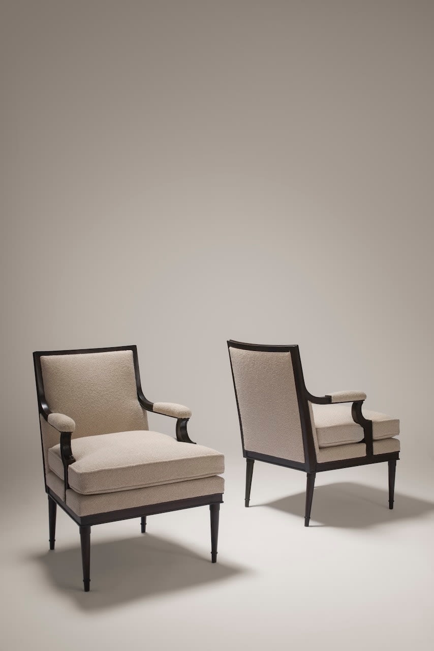 JEAN-MICHEL FRANK, Pair of armchairs , c. 1939