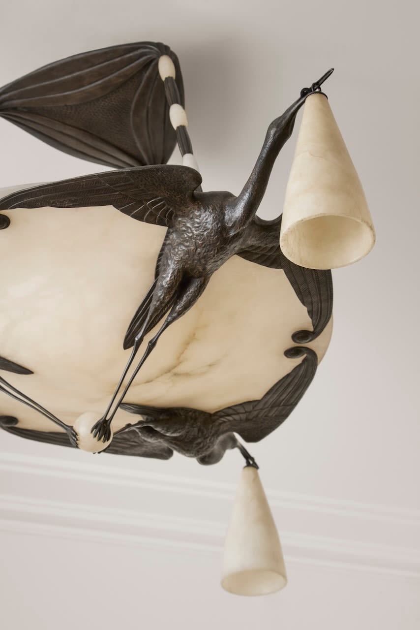 ALBERT CHEURET, Chandelier 'Trois Cigognes' , c. 1925