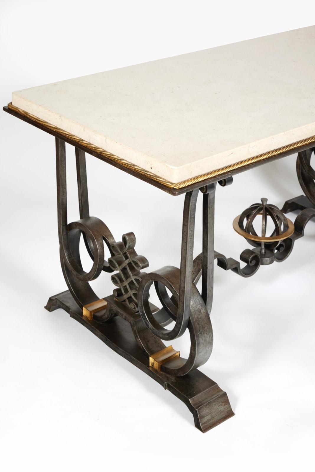 GILBERT POILLERAT, 'ASTROLABE' COFFEE TABLE, c. 1935