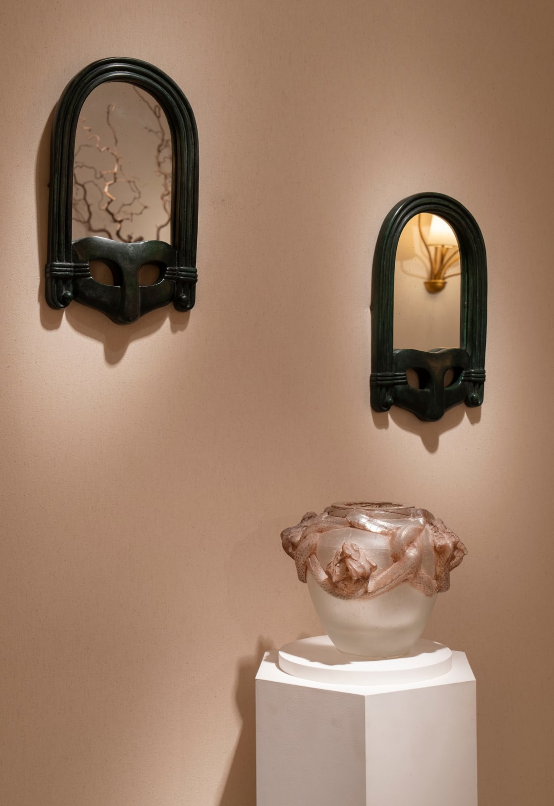 ALBERT BINQUET, PAIR OF HAND MIRRORS, c. 1921