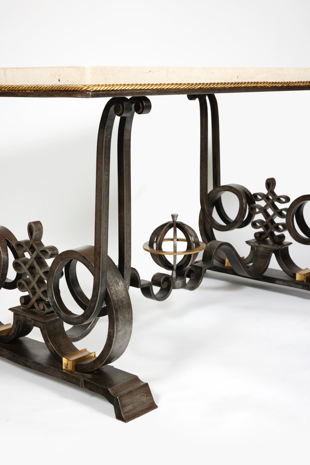 GILBERT POILLERAT, 'ASTROLABE' COFFEE TABLE, c. 1935