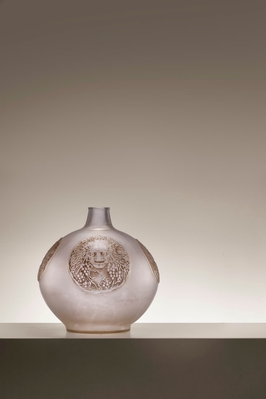 RENÉ LALIQUE, VASE 'QUATRE MASQUES', c. 1920