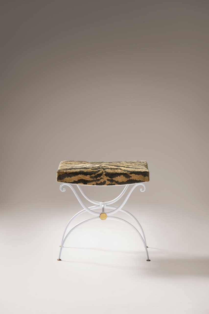 RENE PROU, CURULE STOOL, c. 1930