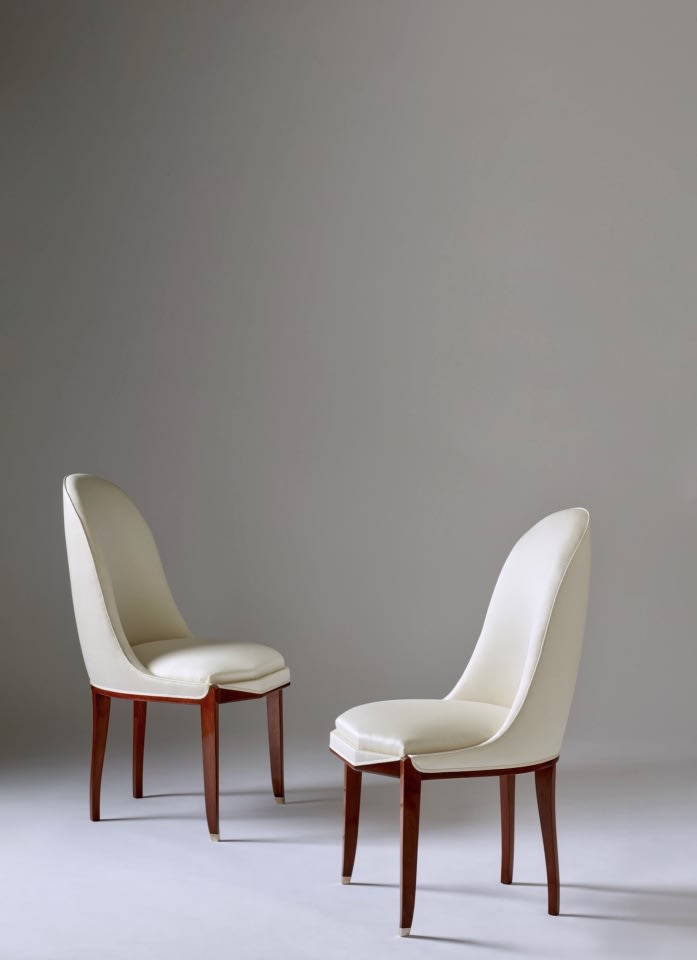 JACQUES-ÉMILE RUHLMANN, PAIR OF CHAIRS 'CUILLER', c. 1930