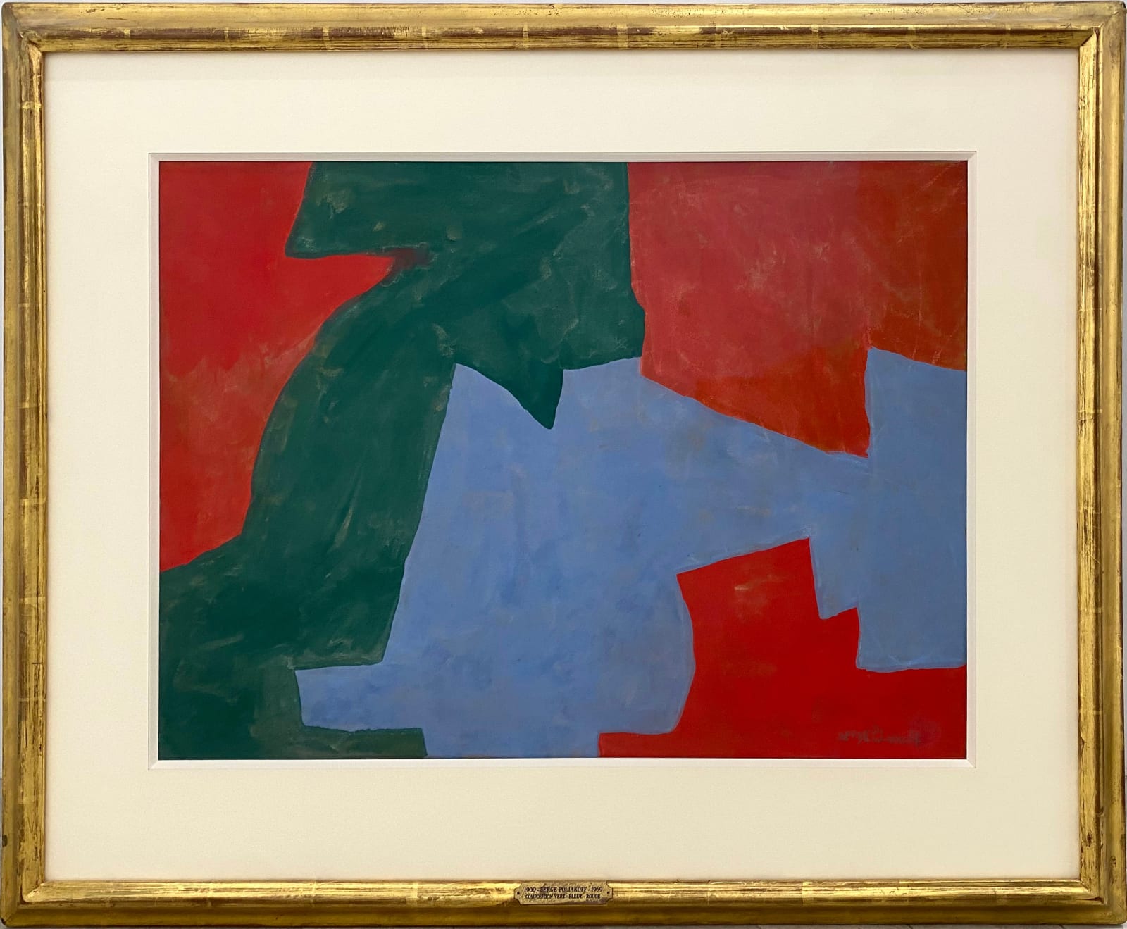Serge Poliakoff, « Composition verte, bleue et rouge » , 1960