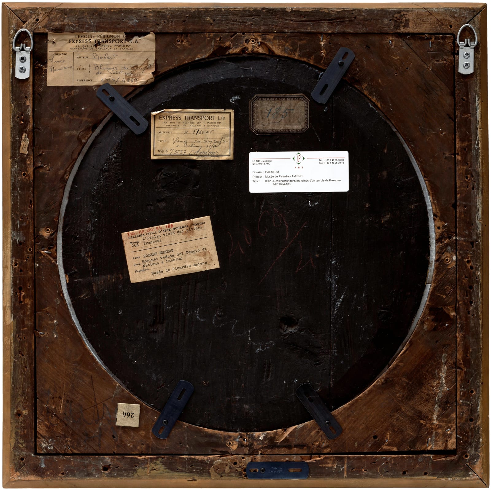 Philippe Gronon, Verso n°33 - Verso du tableau "Dessinateur dans les ruines d’un temple à Paestrum", par Hubert Robert, 2009