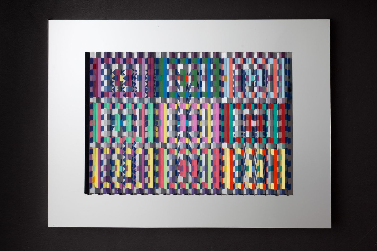 Yaacov Agam, Reflections in Bleu Rythms, 1989