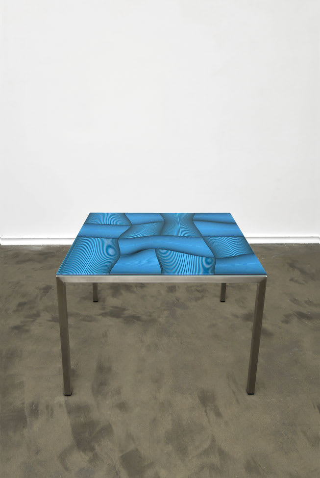 Peter Kogler, Untitled (Table) , 2021