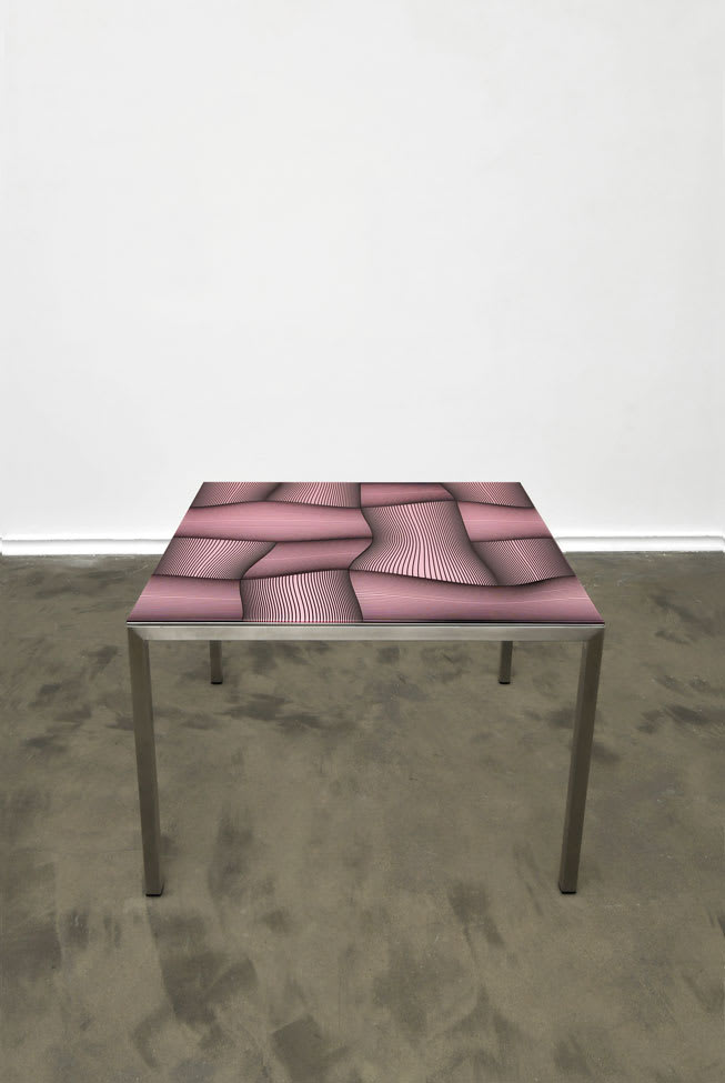 Peter Kogler, Untitled (Table) , 2021