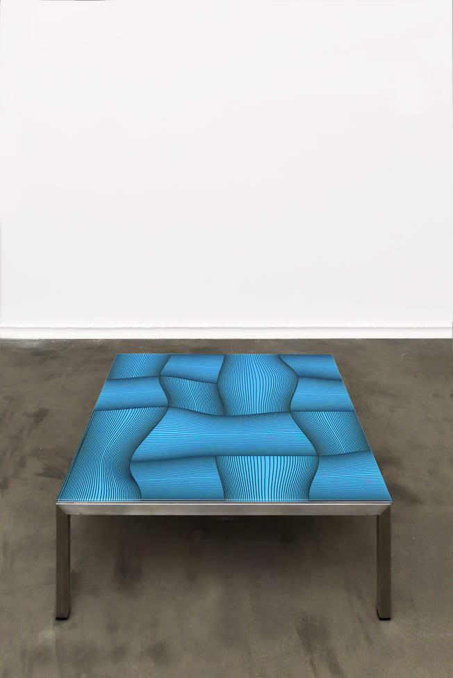 Peter Kogler, Untitled (Table) , 2021