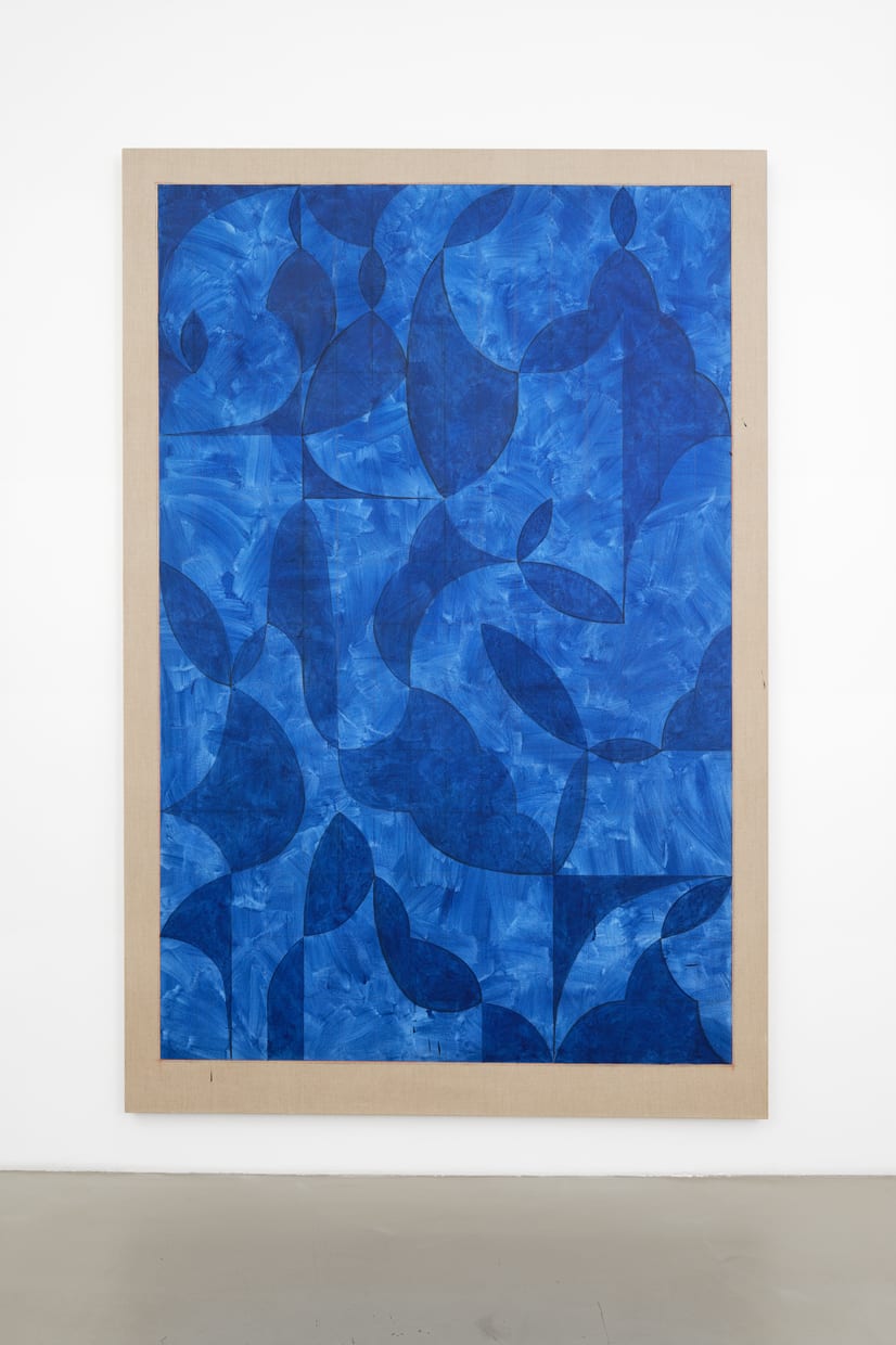 Kamrooz Aram, Untitled (Arabesque Composition in Lapis Lazuli), 2019