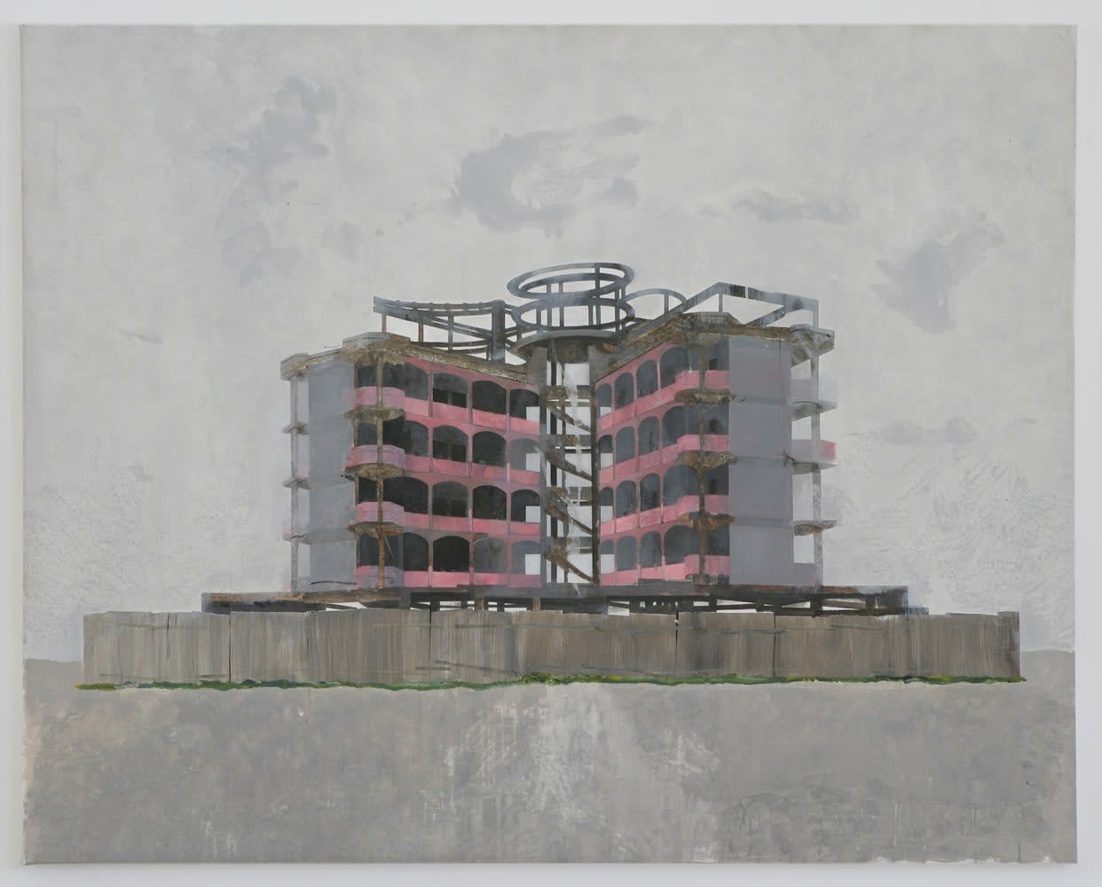 Edi Hila, House Surrounded by Wall, 2000