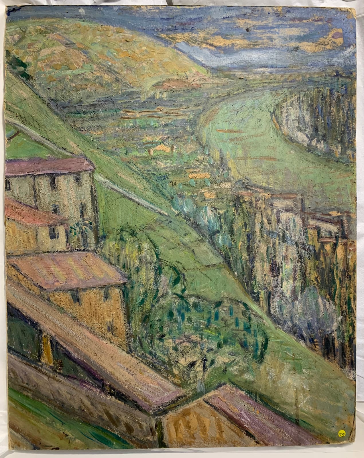 JULIETTE ROCHE, Femme dans un jardin (recto) / Paysage de Serrières (verso), Circa 1920-1930