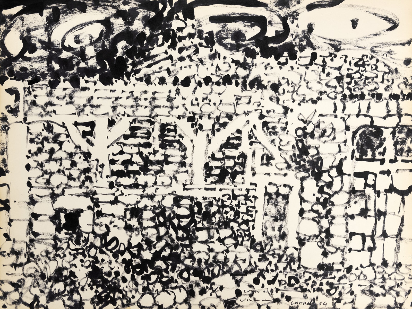 JACQUELINE LAMBA, Cour à Simiane , 1964