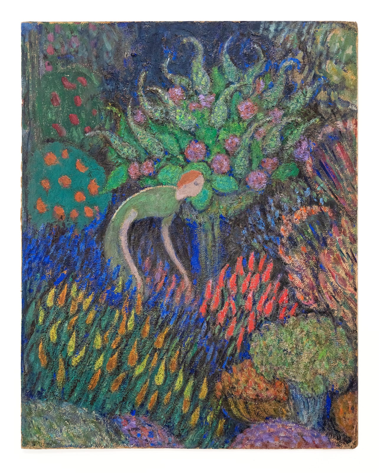 JULIETTE ROCHE, Femme dans un jardin (recto) / Paysage de Serrières (verso), Circa 1920-1930