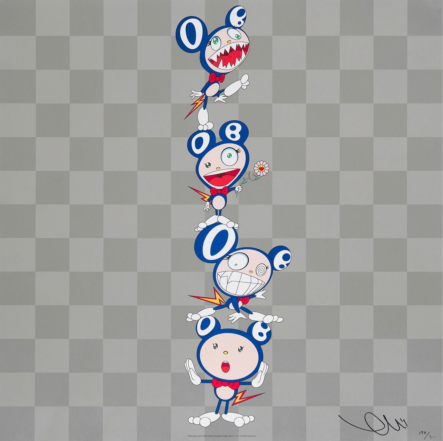 Takashi Murakami, DOB totem pole, 2000