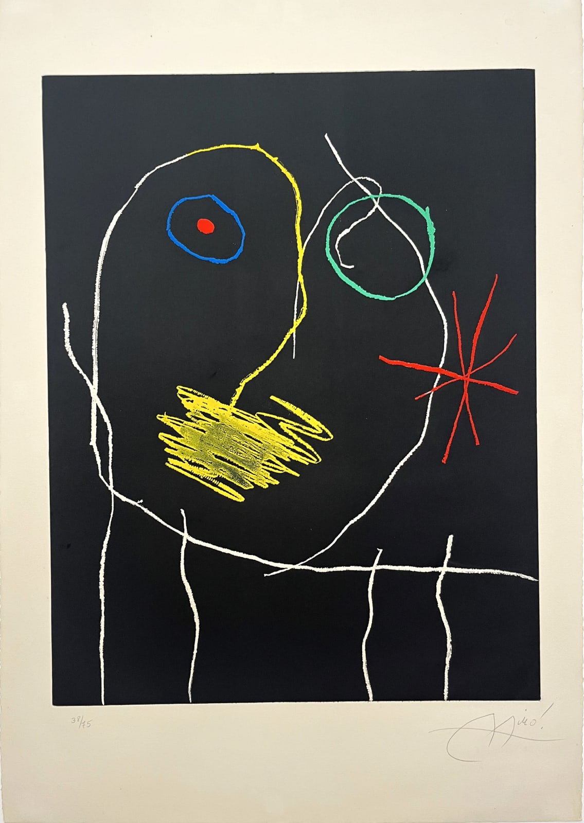 Joan Miró, Le Prophète la nuit, 1965