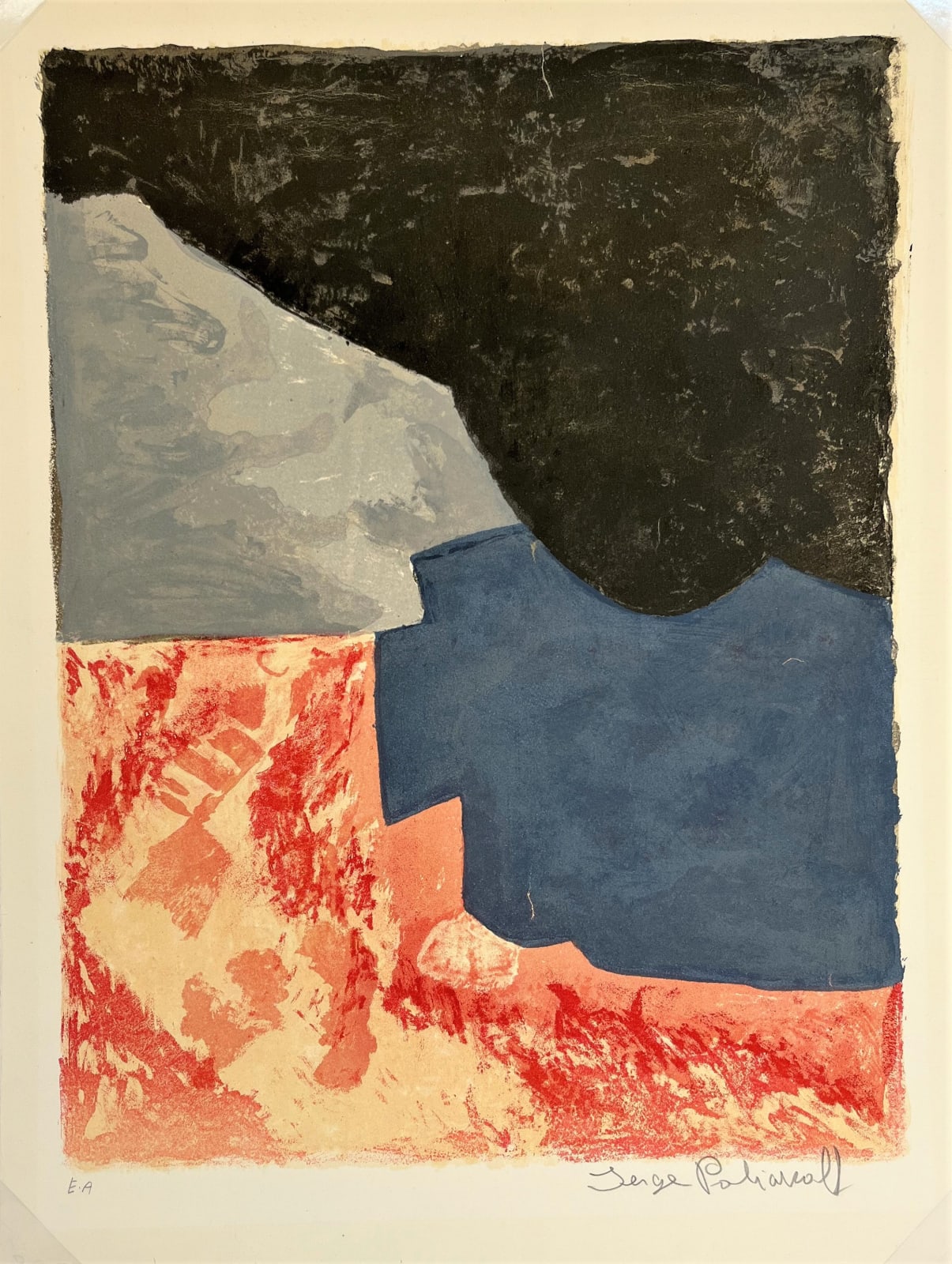 Serge Poliakoff, Composition rouge, grise et noire, 1960