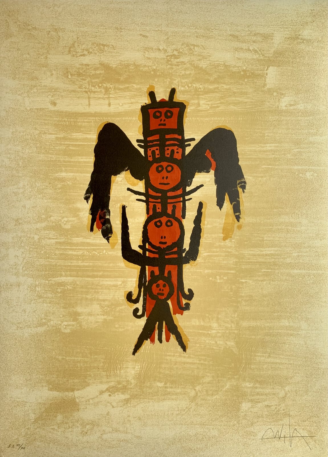 Wifredo Lam, El Último Viaje Del Buque Fantasma IX, 1976