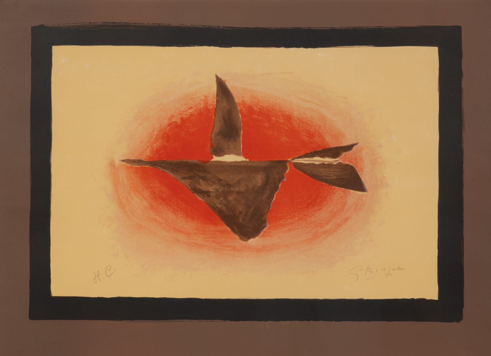 Georges Braque, Au couchant (Oiseau XVI), 1958