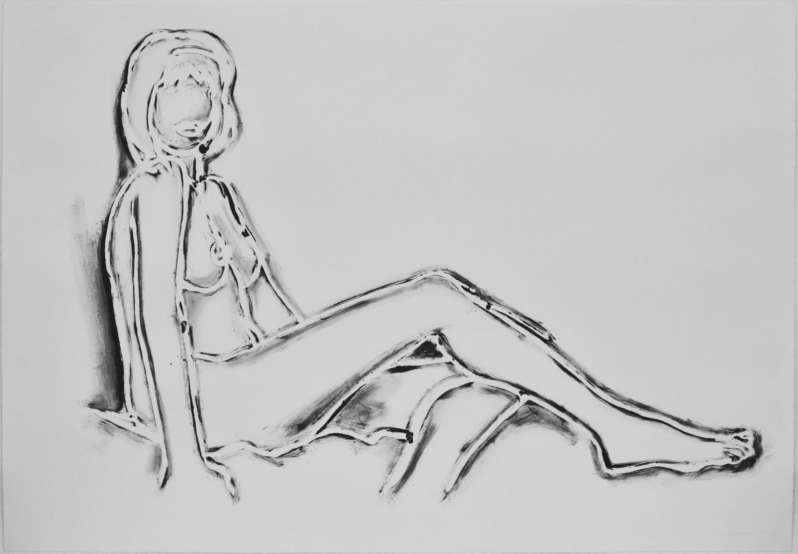 Tom Wesselmann, Monica sitting, one leg on the other, 1990