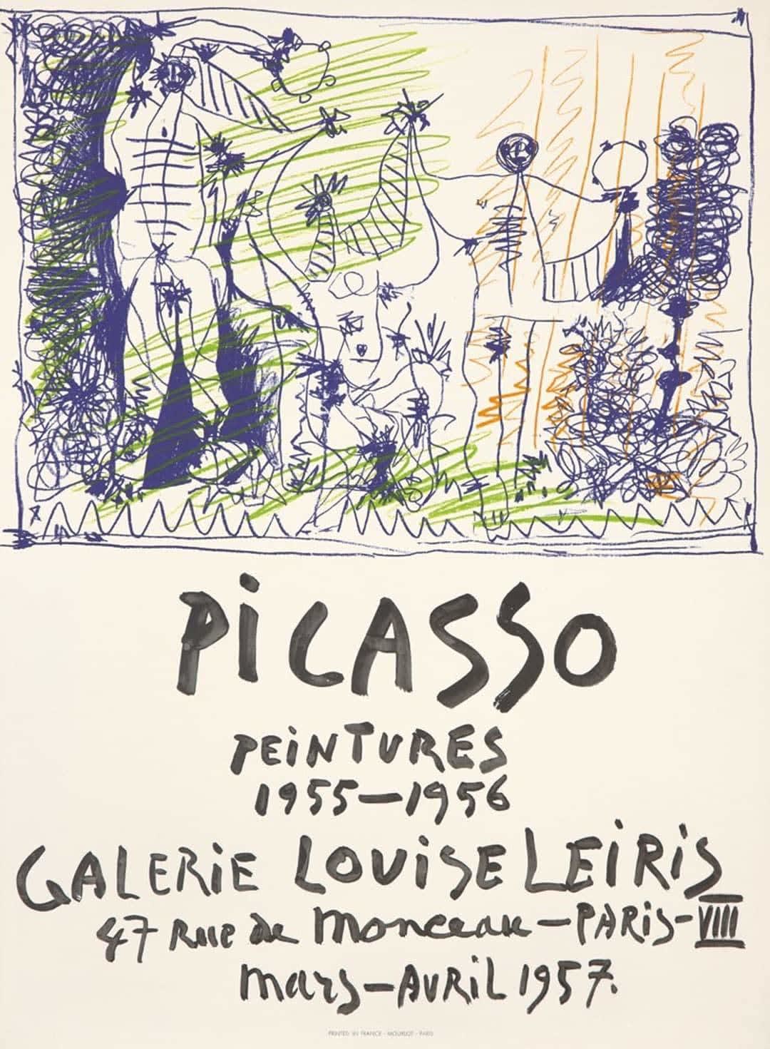 Pablo Picasso, Peintures 1955-56, Galerie Louise Leiris, Paris , 1957