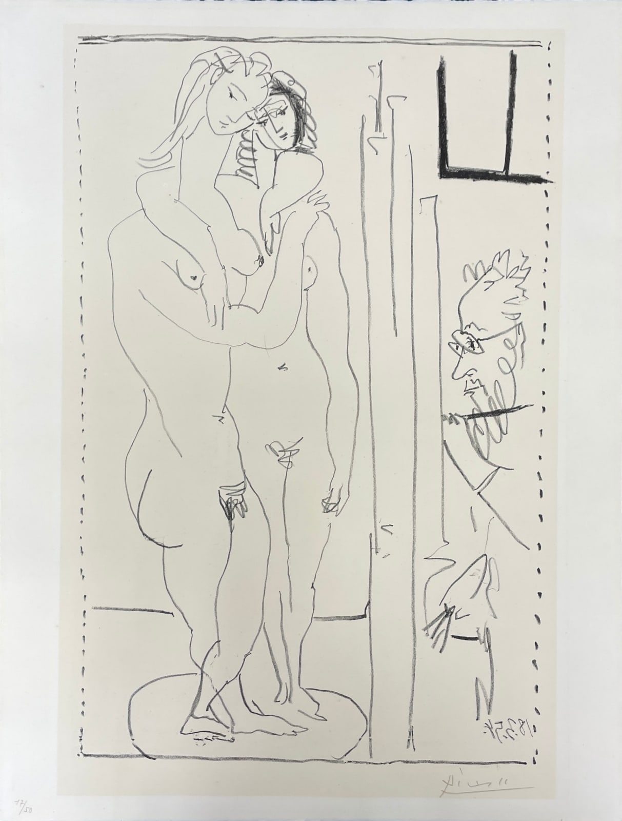 Pablo Picasso, Les deux modéles nus, 1954