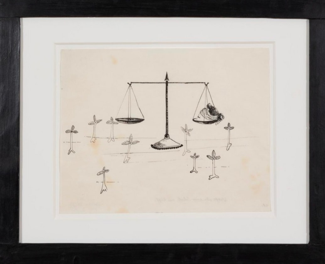 Meret Oppenheim, Balance. Une tête dans un plateau, 1932-1933