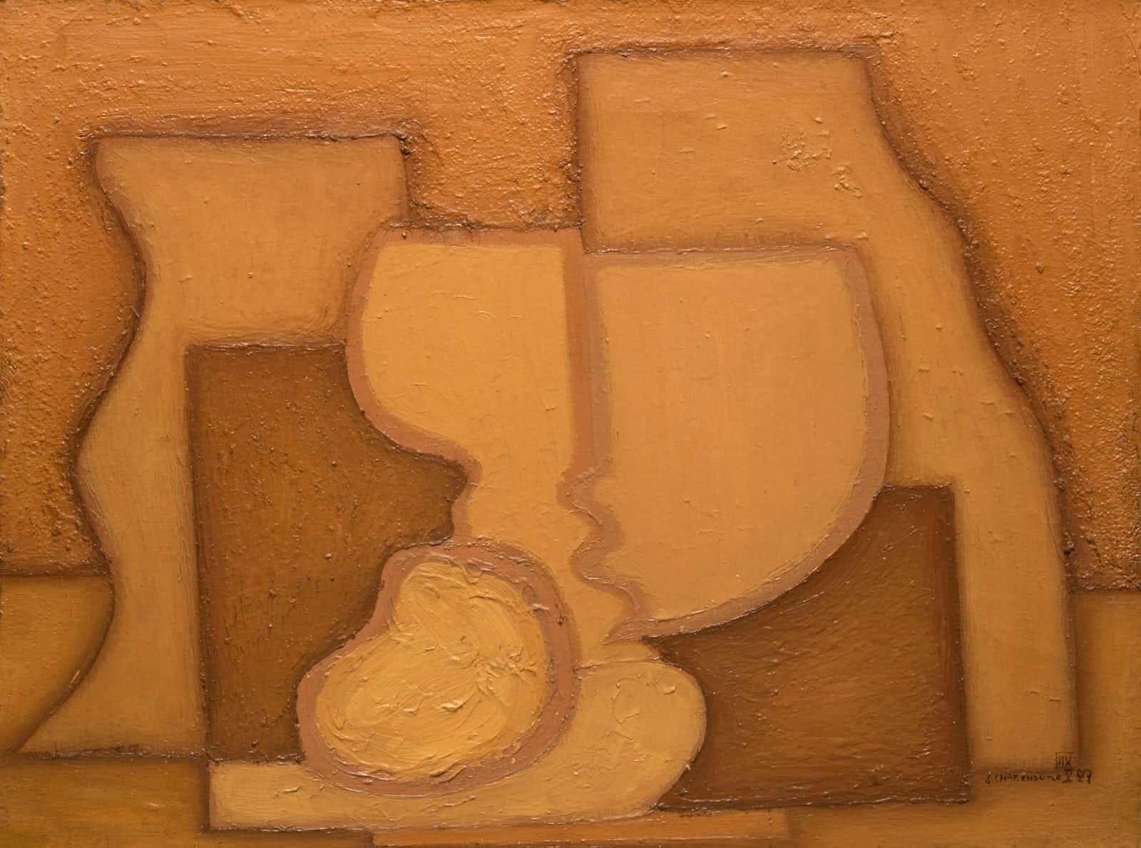 Serge Charchoune, Nature morte jaunâtre, 1927