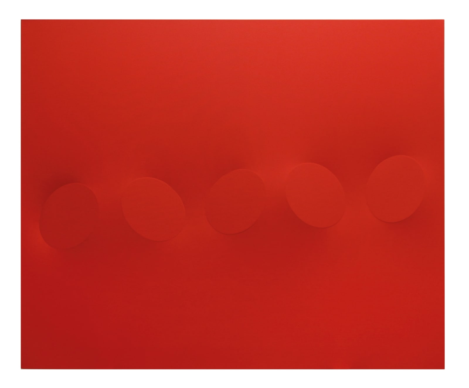 Turi Simeti, 5 ovali rossi, 2010