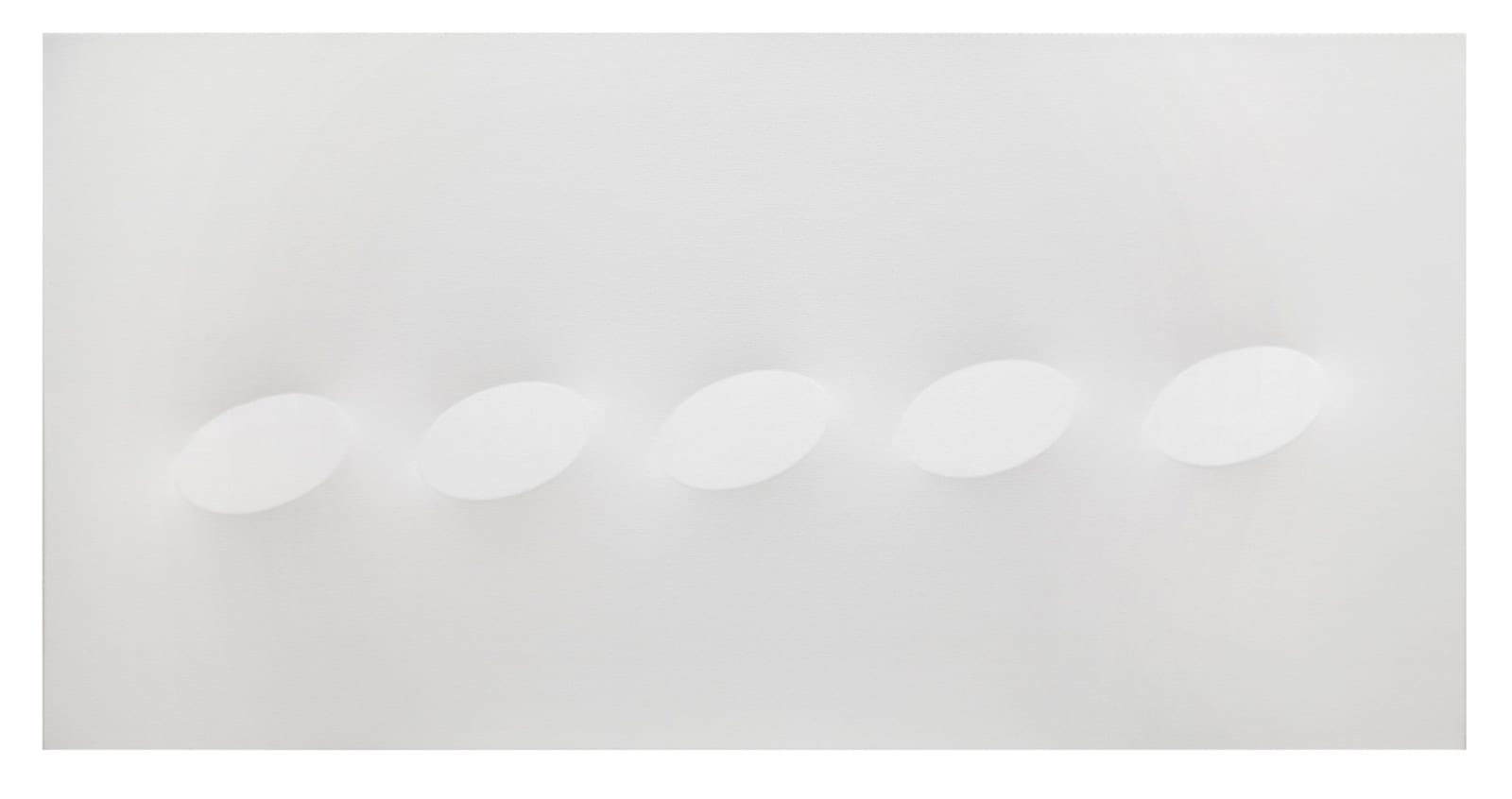 Turi Simeti, 5 ovali bianchi, 2015