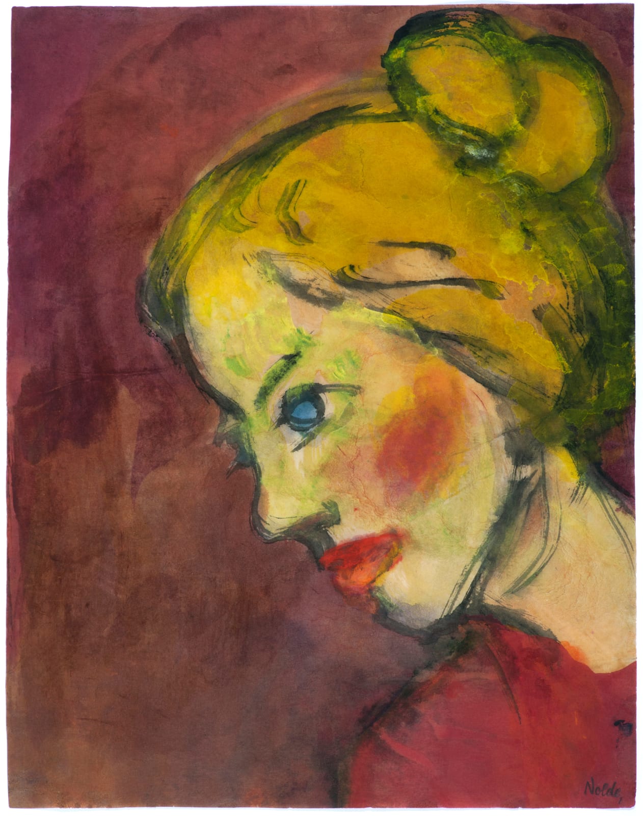 EMIL NOLDE, Mädchenbildnis, 1920/25