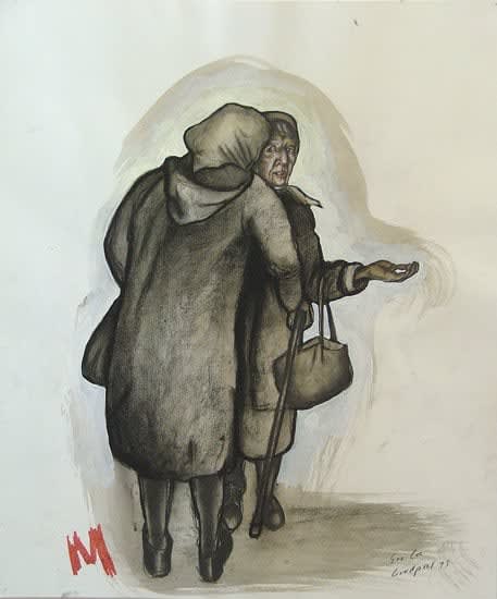 Sue Coe, Two Women Talking, 1993