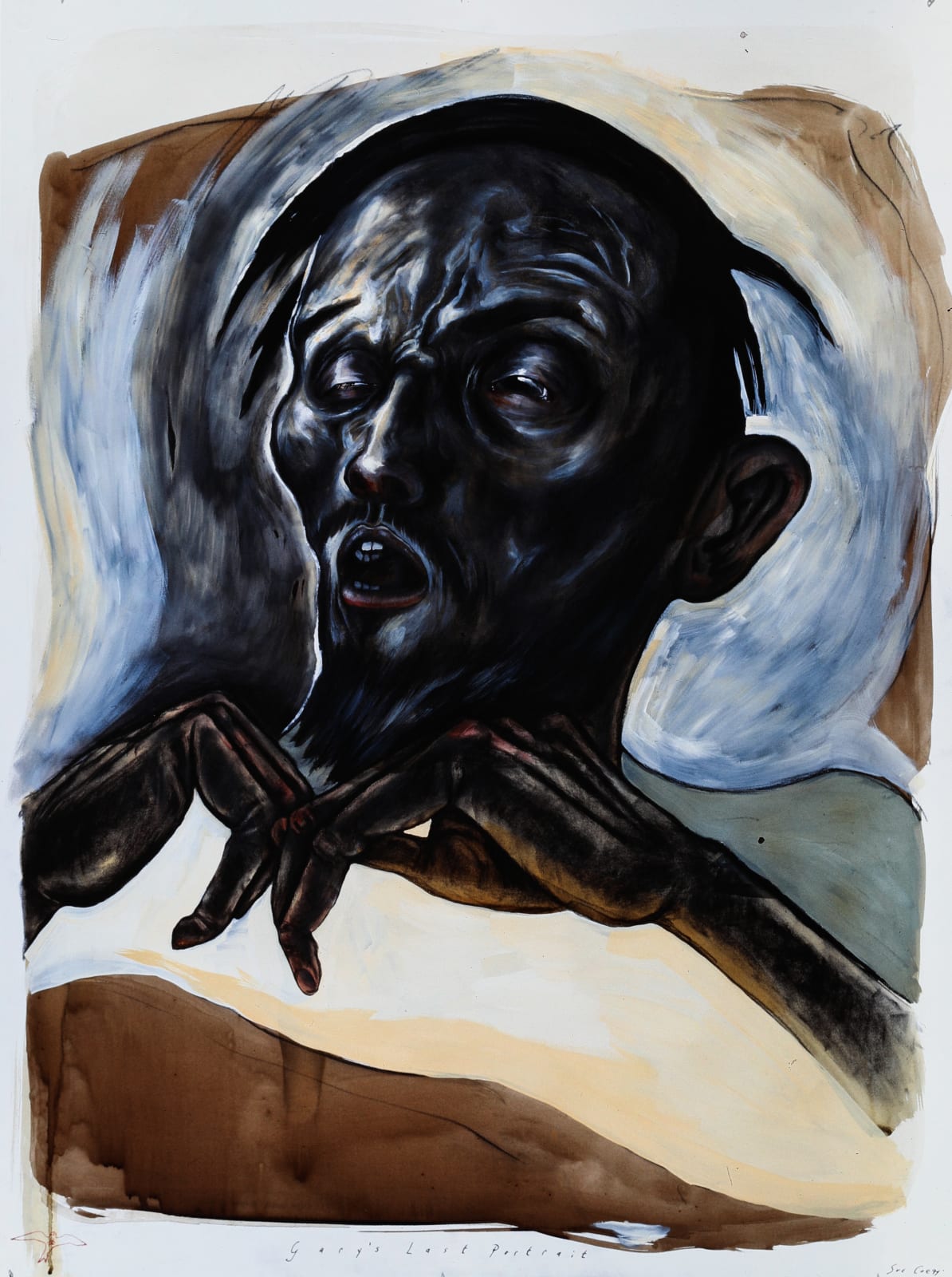 Sue Coe, Gary's Last Portrait, 1994
