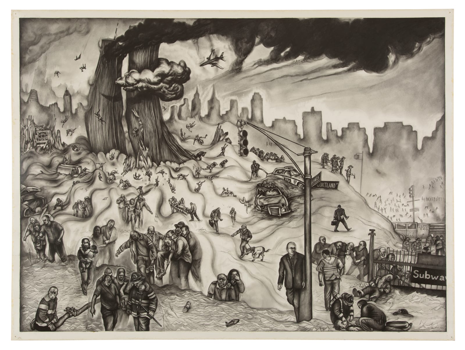 Sue Coe, "9/11", 2002